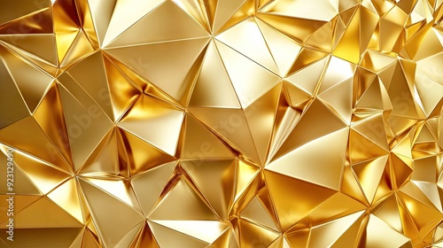 Stylish abstract gold geometric design, showcasing a polygonal pattern with a sleek, modern aesthetic for vector illustration projects.