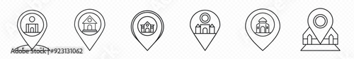 Map pin icon set, pin location icon vector illustration, Location or map pin icon symbol. Pin icon set. Location icon vector. destination icon. map pin
