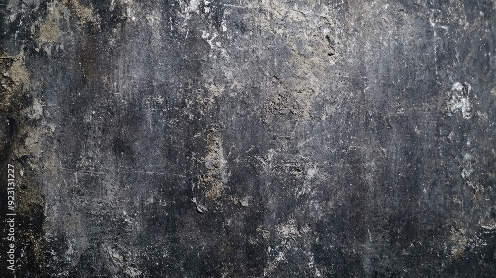 Obraz premium Weathered dark concrete texture background with visible wear and tear, perfect for adding a raw, authentic feel to design banners.