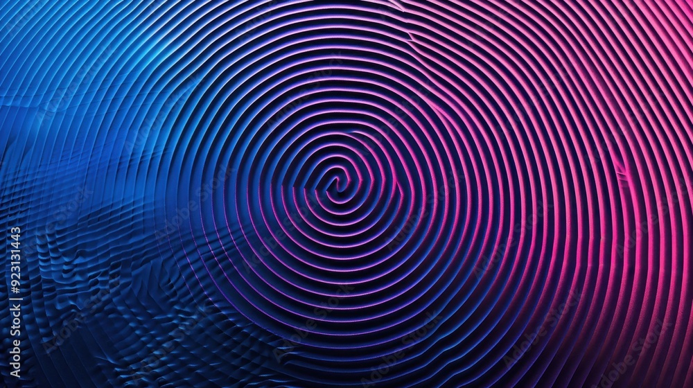 Vibrant spirals form on a surface, showcasing the visual effects of sound waves interacting in a laboratory space Vibrant spirals form on a surface, showcasing the visual effects of sound waves interacting in a laboratory space