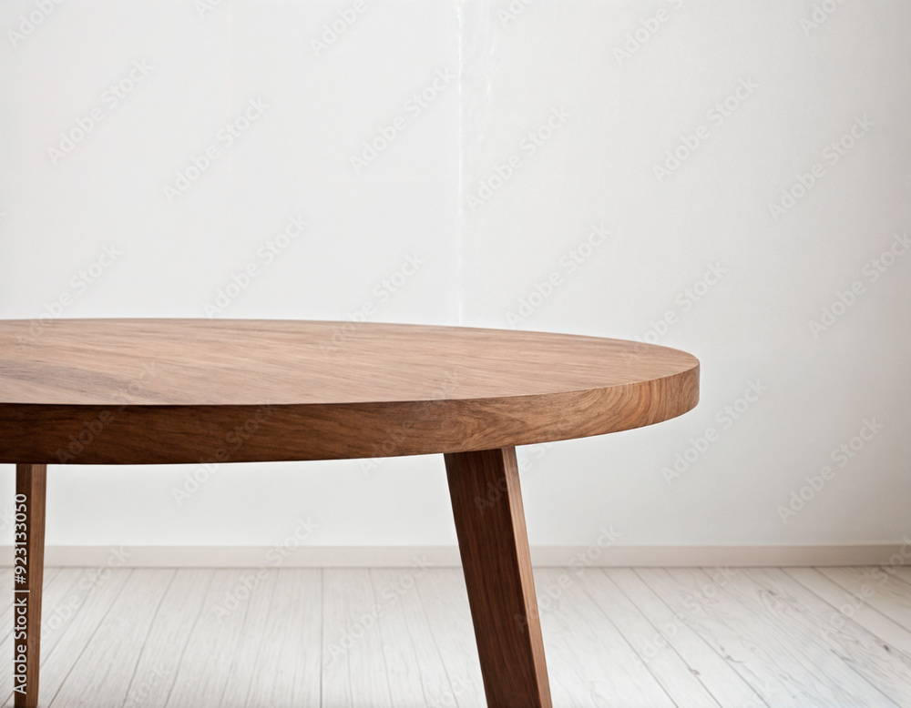 Wooden round table isolated on white background Wooden round table isolated on white background