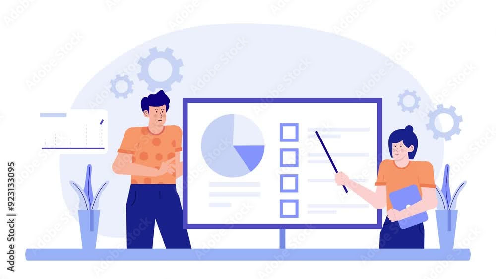 teamwork presentation with collaboration and effective communication in the workplace illustration business animated video teamwork presentation with collaboration and effective communication in the workplace illustration business animated video