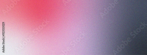 Retro Grunge Purple Grainy texture on a soft gradient background. Noise texture webpage header wide banner design. Vintage Graded Purple Gradient with rough, grain and noise