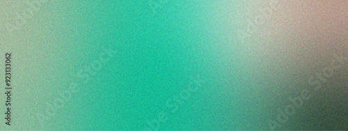Minimal abstract noise gradient art with Grainy texture background. Grainy teal blue gradient abstract background. Aqua green background light to dark ocean green smooth noise