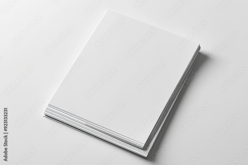 Blank A4 Paper Mockup on Isolated Background created with Generative AI Blank A4 Paper Mockup on Isolated Background created with Generative AI