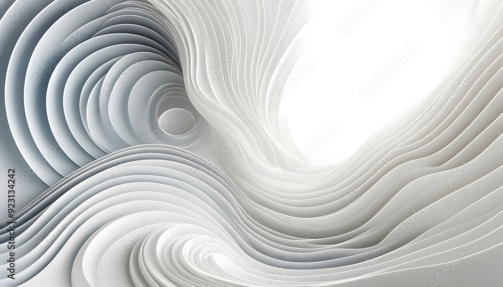 Abstract waves of white and gray hues flowing smoothly in a gradient with soft light Abstract waves of white and gray hues flowing smoothly in a gradient with soft light