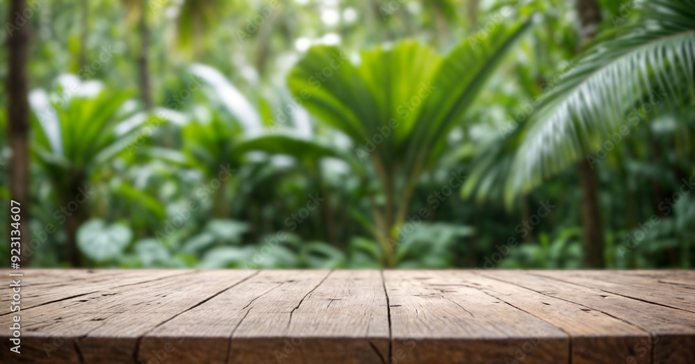Empty wooden table with green space as background. Empty wooden table with green space as background.