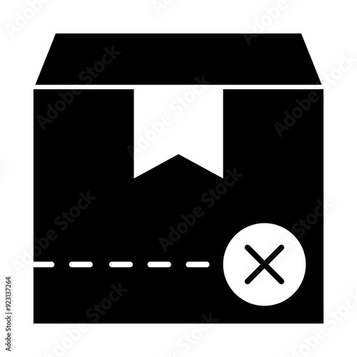 cancel order of shipping and package distribution filled icons