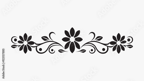 Elegant floral decorative border design