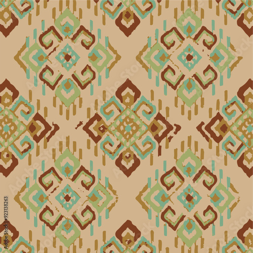 Doodle tribal pattern,African ethnic tribal clash ornament seamless pattern background. Simple hand drawn background in traditional African