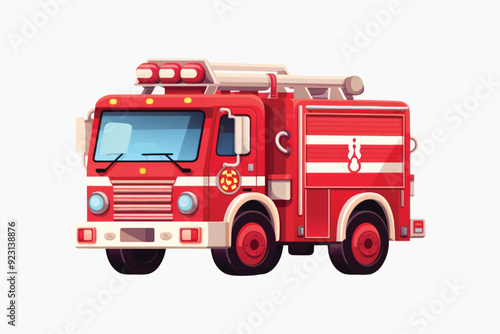 Cartoon fire truck illustration