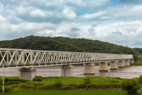 Imjingang Railway Bridge, Dokgae Bridge, Korean Demilitarized Zone, DMZ, Seoul, South Korea photo