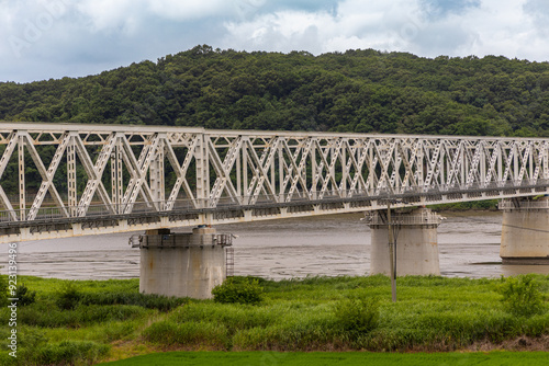 Imjingang Railway Bridge, Dokgae Bridge, Korean Demilitarized Zone, DMZ, Seoul, South Korea photo