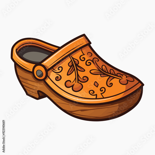 Traditional wooden Dutch clog