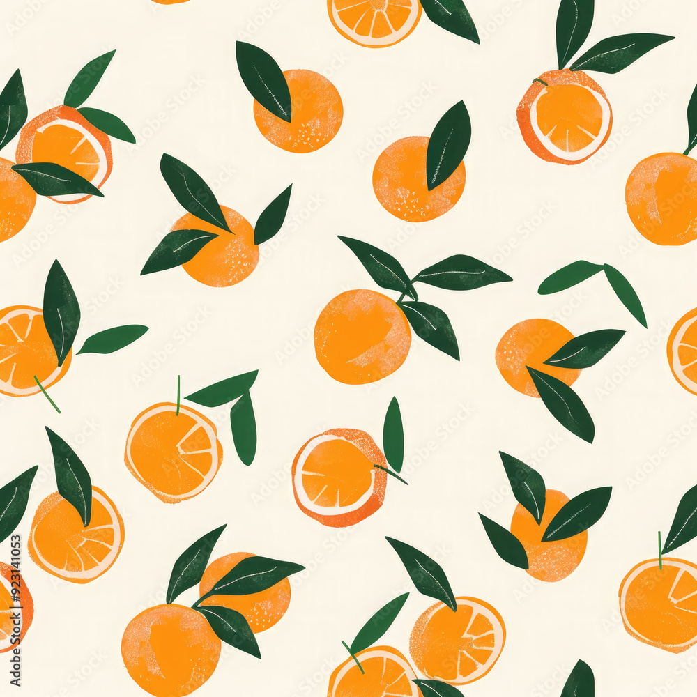seamless pattern with oranges vector seamless pattern with oranges vector