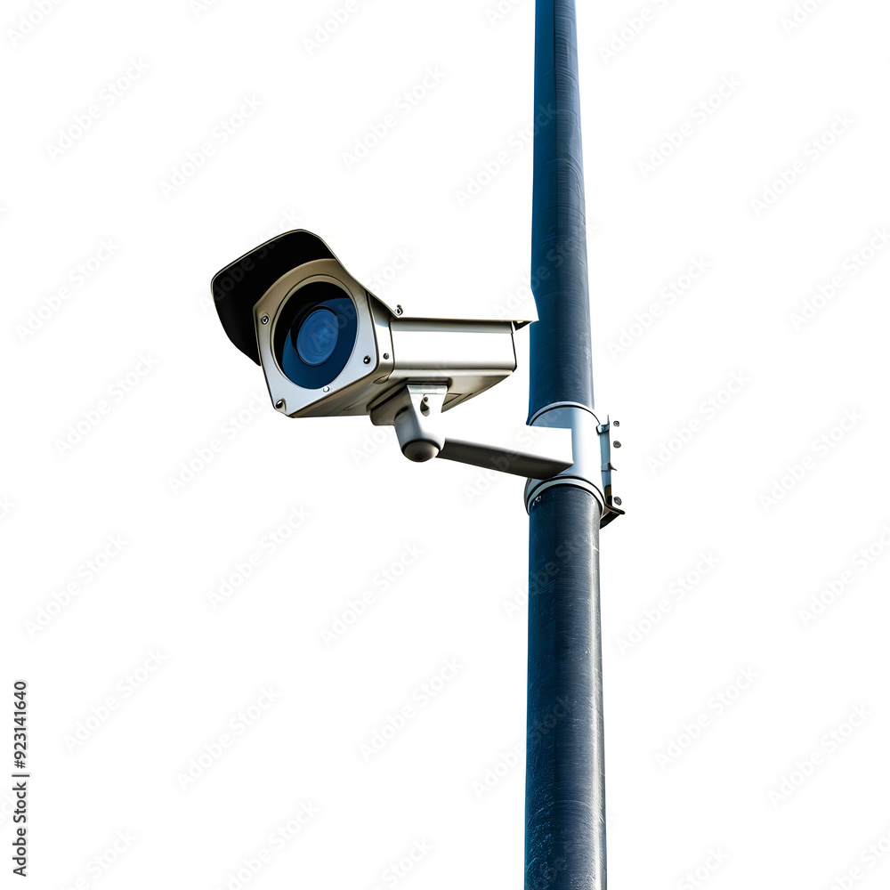 Security CCTV cameras mounted on a pole, isolated on a transparent or white background. Security CCTV cameras mounted on a pole, isolated on a transparent or white background.