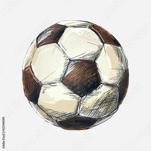 Sketch soccer ball illustration art