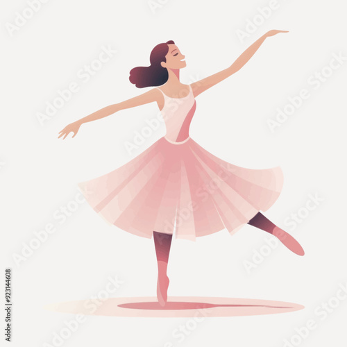 Elegant ballerina dancing gracefully