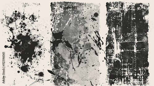 Wallpaper Mural Overlay textures set stamp with grunge effect. Old damage Dirty grainy and scratches. dust and scratches - layer for photo editor Torontodigital.ca