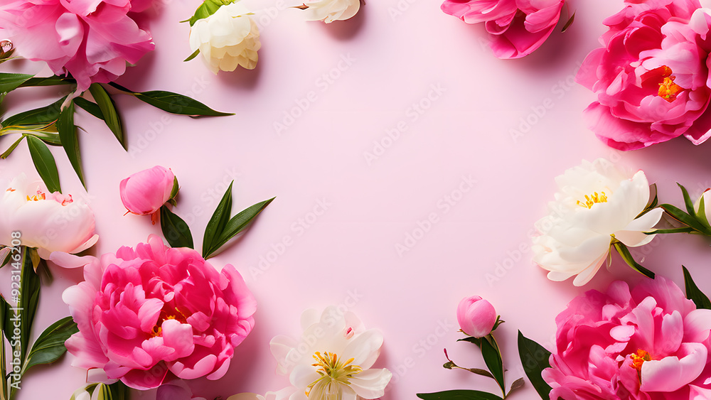 there are many pink and white flowers arranged in a circle there are many pink and white flowers arranged in a circle