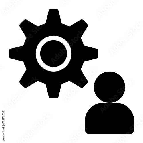 account setting, account setup, user account, settings, configuration, user preferences solid or glyph icon