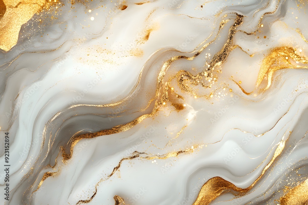 Obraz premium white gold marble background
