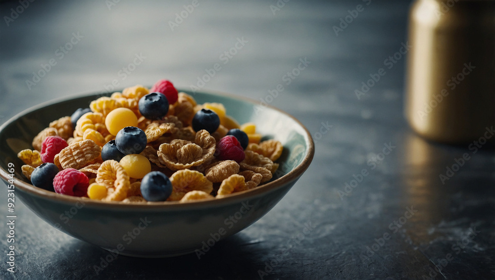 Image of a bowl of delicious cereal, AI generated 17 Image of a bowl of delicious cereal, AI generated 17