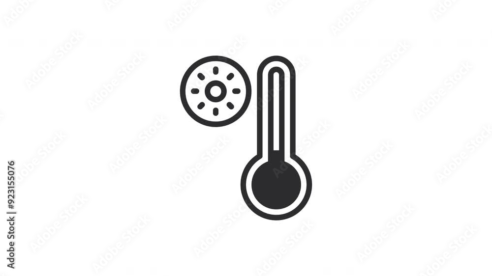 Animated hot temperature icon for weather forecast Animated hot temperature icon for weather forecast