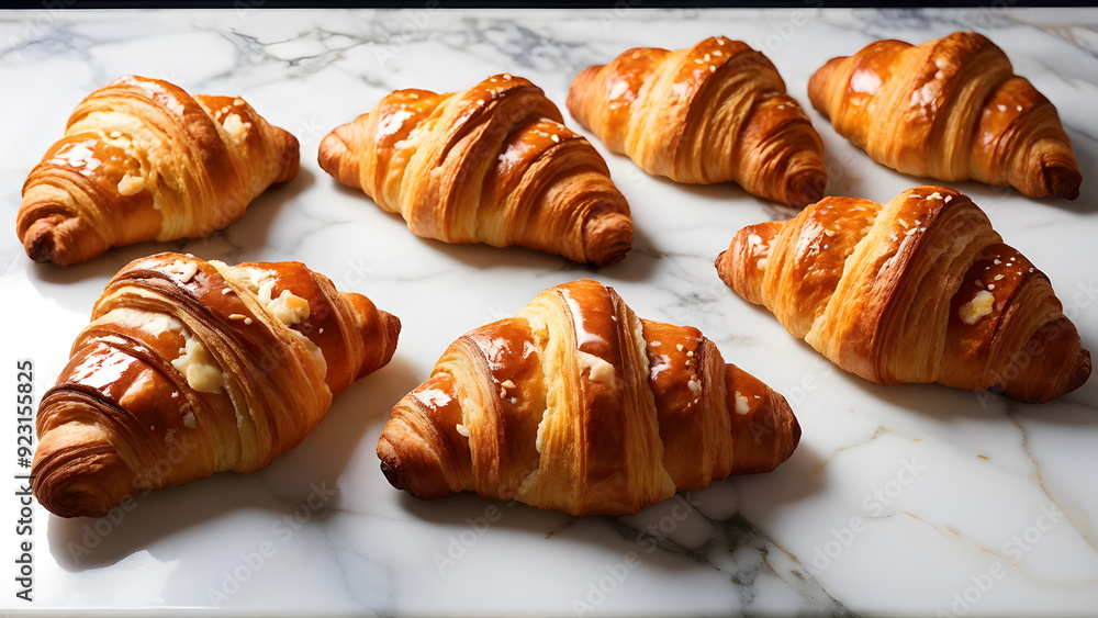 arafed croissants on a marble counter top arafed croissants on a marble counter top