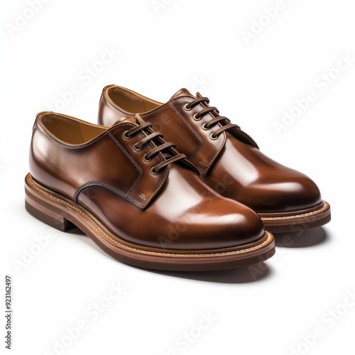 Wallpaper Mural Elegant Brown Leather Menâ€™s Dress Shoes - Perfect for Business and Formal Occasions Torontodigital.ca