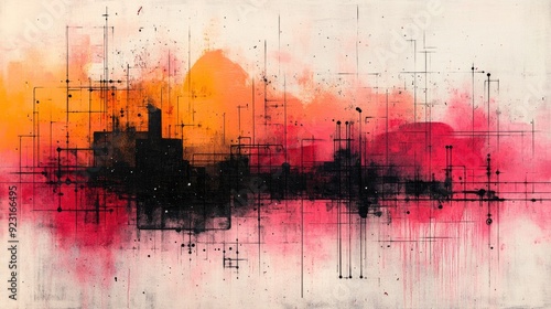 Breaking Barriers: Abstract Visualization of Systemic Racism with Intersecting Lines and Muted Colors