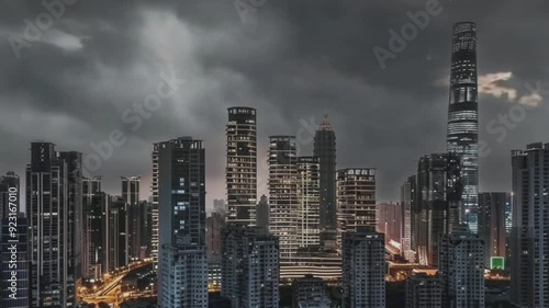 The cloudy cyclone above the city