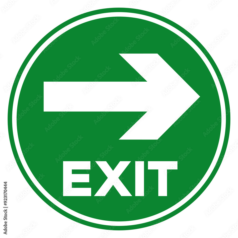 Exit Arrow Right Symbol Sign, Vector Illustration, Isolate On White Background Label. EPS10 Exit Arrow Right Symbol Sign, Vector Illustration, Isolate On White Background Label. EPS10
