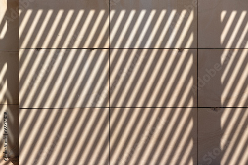 Wallpaper Mural Diagonal shadows on cream stone wall for use as a background texture Torontodigital.ca
