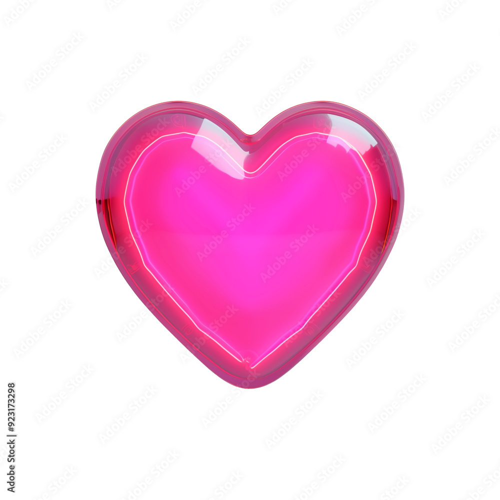 Neon-Style Glowing Pink Heart Neon-Style Glowing Pink Heart