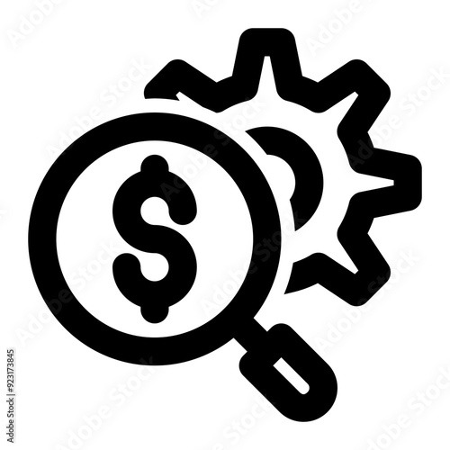 seo price, seo cost, seo revenue, seo business, seo investment, seo monetization outline icon
