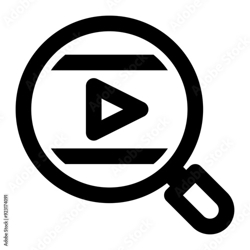 video search, search engine, searching, browsing, video, seo, video seo outline icon