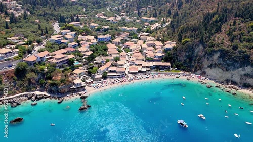 Wallpaper Mural Panoramic view of the secluded Milos beach with fluorescent turquoise sea on the Ionian island of Lefkada, Greece Torontodigital.ca