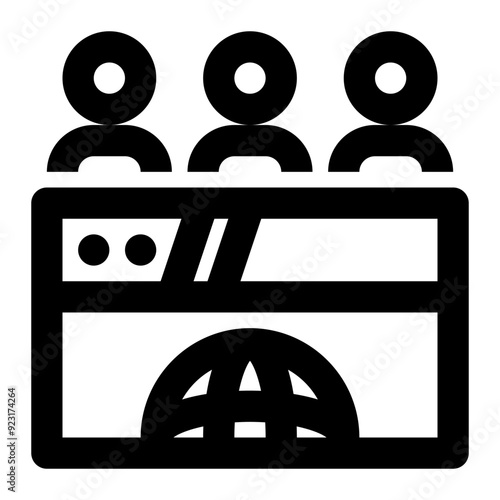 website visitors, website users, web visitors, web users, website traffic, web traffic outline icon