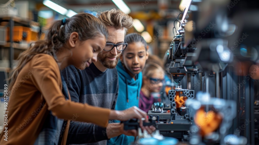 A diverse team of engineers working together on a project in a factory setting. Focus on collaboration and innovation. A diverse team of engineers working together on a project in a factory setting. Focus on collaboration and innovation.