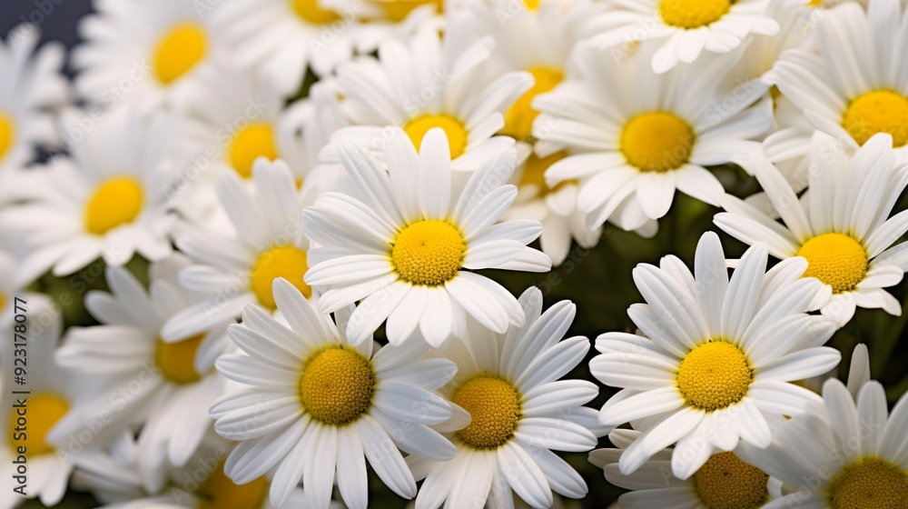 Obraz premium A photo of a bunch of daisies