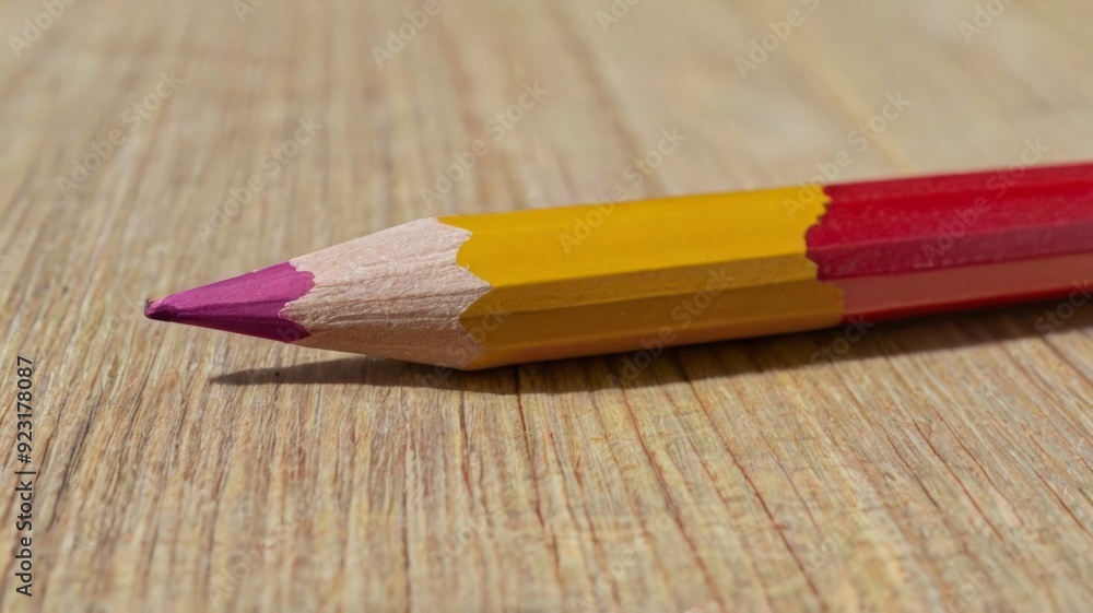 Directly above shot of multi colored pencils on table Directly above shot of multi colored pencils on table