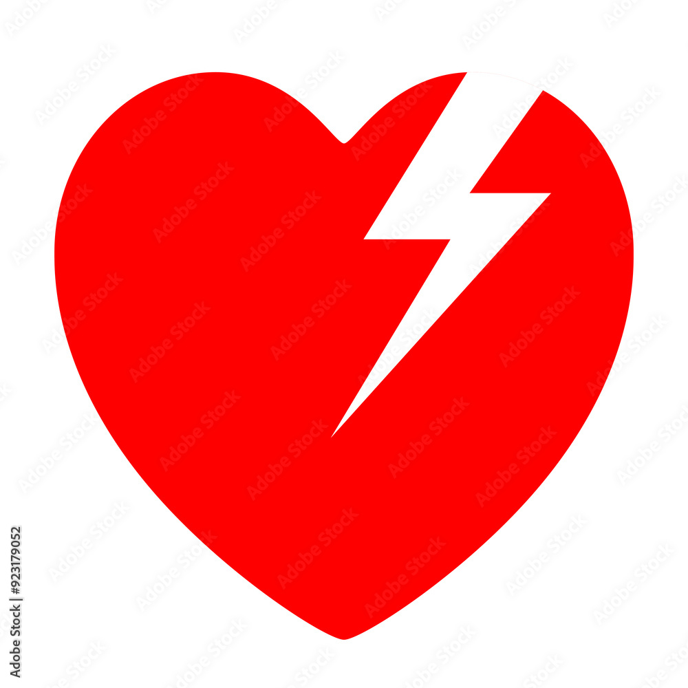 AED Automated External Defibrillator Symbol Sign, Vector Illustration, Isolate On White Background Label. EPS10