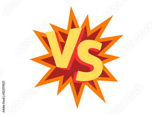 Photography VS. Versus letter logo. Battle vs match, game, vector design .