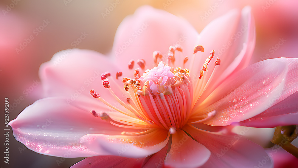 there is a close up of a pink flower with water droplets there is a close up of a pink flower with water droplets