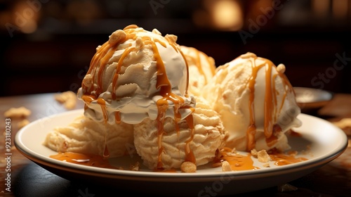 Wallpaper Mural A photo of a butterscotch ice cream Torontodigital.ca