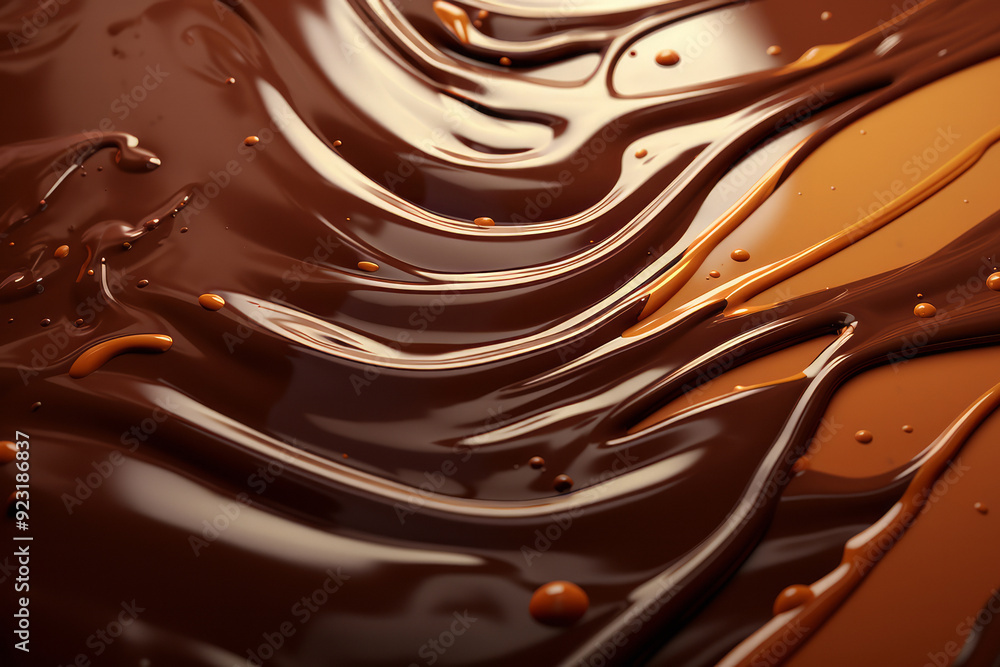 Processed collage of melted liquid chocolate texture. Background for banner, backdrop or texture Processed collage of melted liquid chocolate texture. Background for banner, backdrop or texture