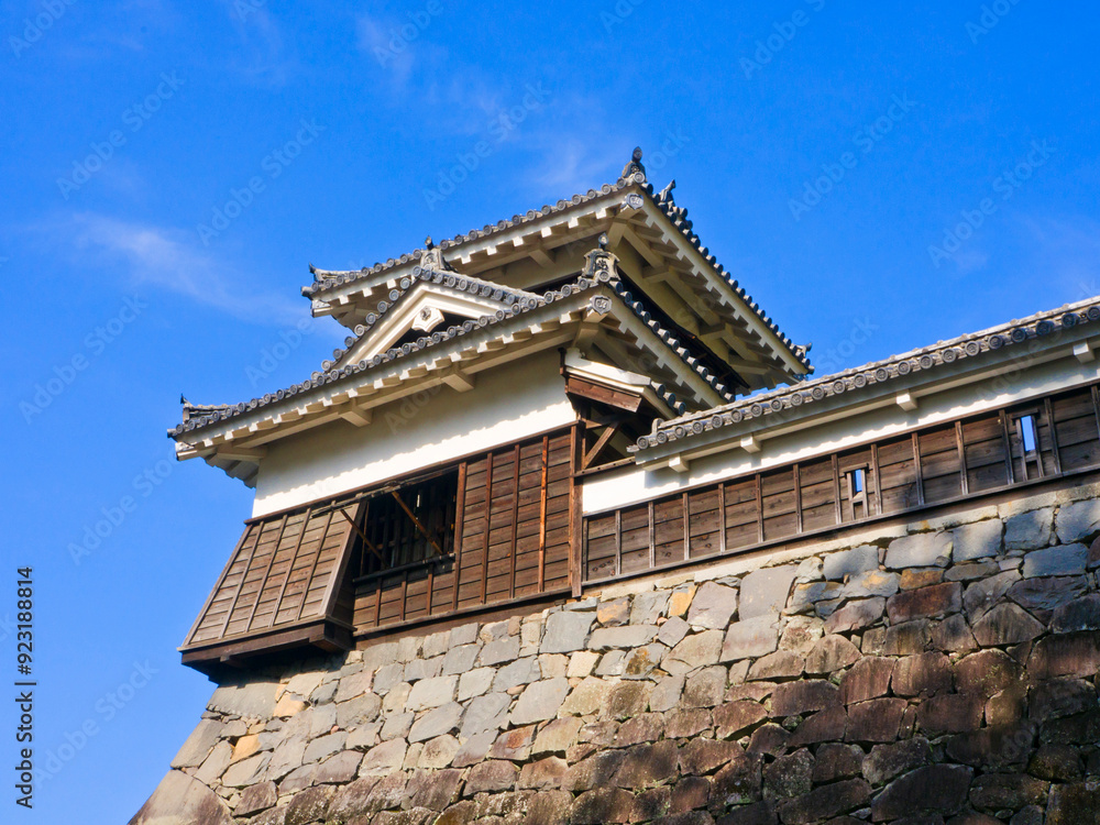 Kumamoto Castle in Kumamoto prefecture, Kyushu, Japan. Kumamoto Castle in Kumamoto prefecture, Kyushu, Japan.