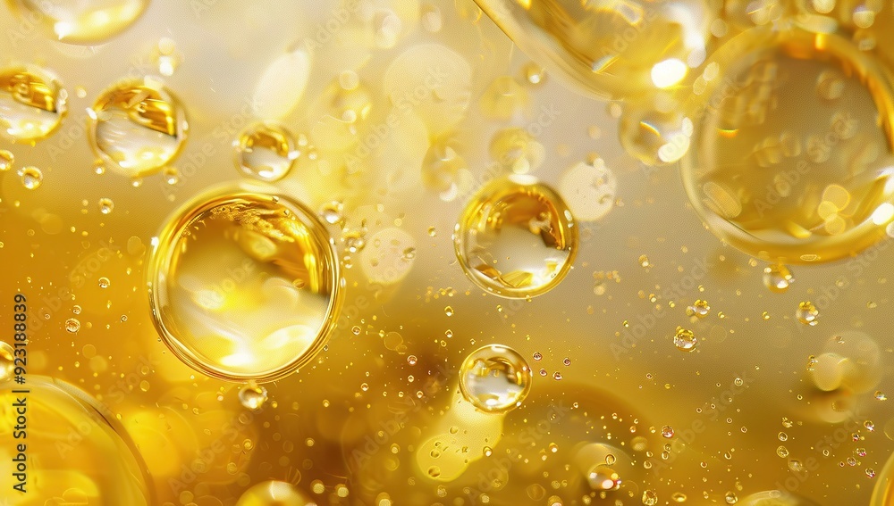 A close-up of oil bubbles in liquid A close-up of oil bubbles in liquid