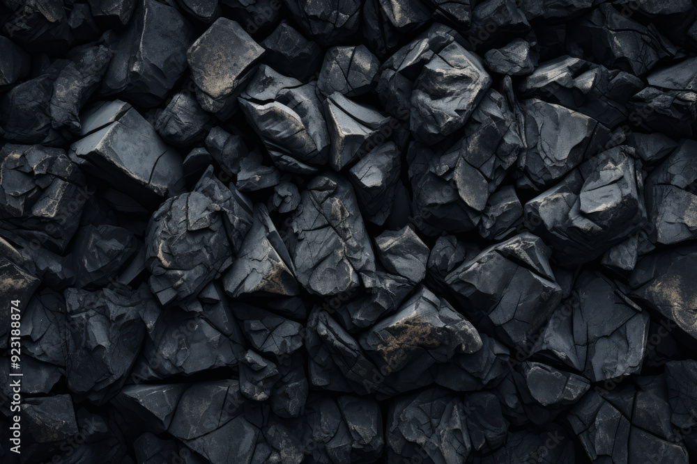 Processed collage of industrial pea coal surface texture. Background for banner, backdrop or texture Processed collage of industrial pea coal surface texture. Background for banner, backdrop or texture